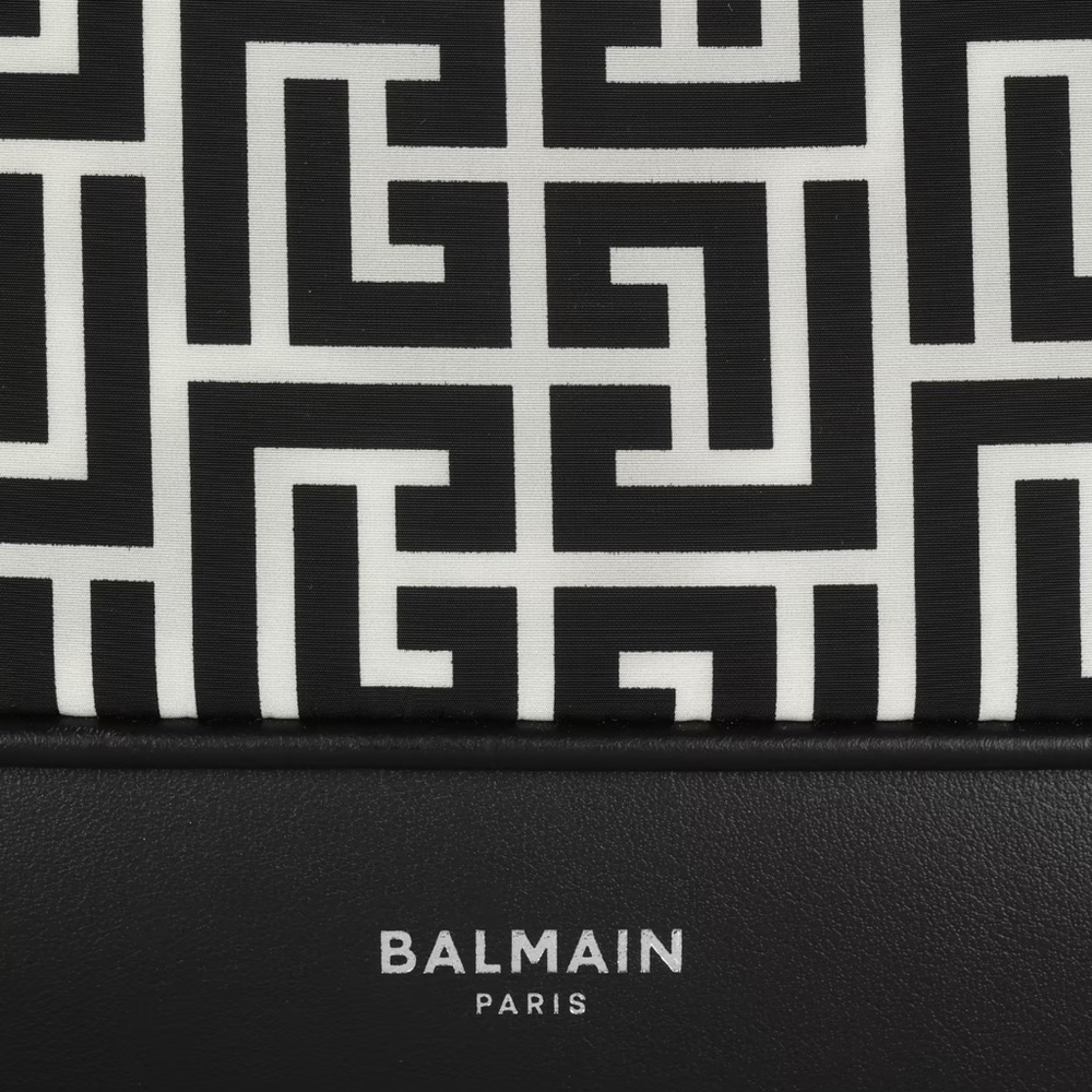 NEW Authentic Balmain Black White City All-Over Belt Bag Waist Bag - Picture 7 of 10